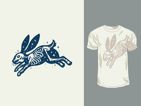 The bone of the rabbit vintage style 