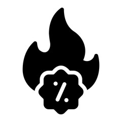 Black Friday glyph icon