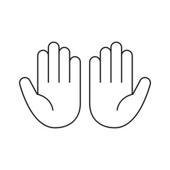pray icon design. Praying hands icon. isolated on white background. Vector illustration