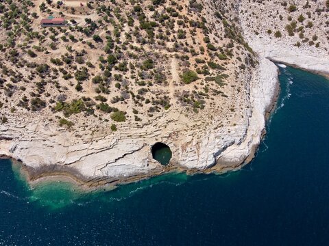 Giola lagon, piscine naturelle, Thasos, &icirc;le Grecque, Gr&egrave;ce