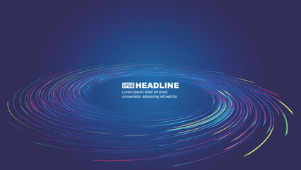 Colorful spiral swirl internet technology vector background