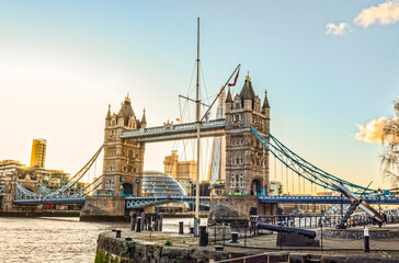 Tower Bridge is a Grade I listed combined bascule and suspension bridge in London, built between...