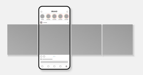 Carousel post mockup design © JoyImage