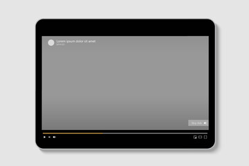 Media player interface mockup