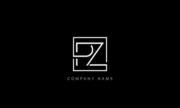 ZP, PZ Abstract Letters Logo Monogram