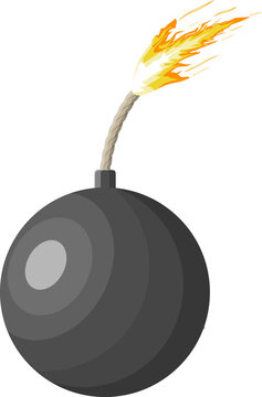 Black Ball Bomb About To Explode.