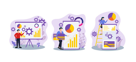 Obraz premium Flat Business Bundle Design Illustration