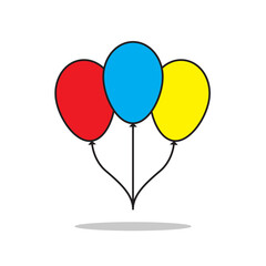 simple mascot balloon vector template
