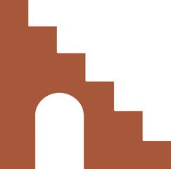 Modern abstract architecture shape illustration
