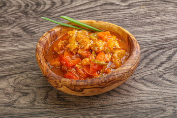 Meat goulash with vegetables