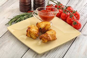 Chicken breast shashlik - grilled meat