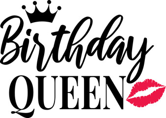 birthday queen girl t-shirt text