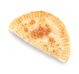 Tasty cheburek on white background