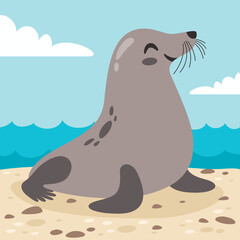 Cartoon Drawing Of A Sea Lion