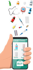 Phone with internet pharmacy app