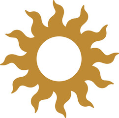 Sun Logo Icon Design Element
