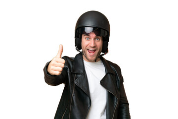 Young handsome blonde man over isolated background