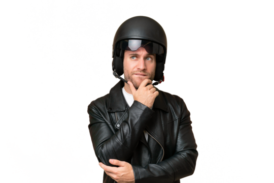 Young handsome blonde man over isolated background