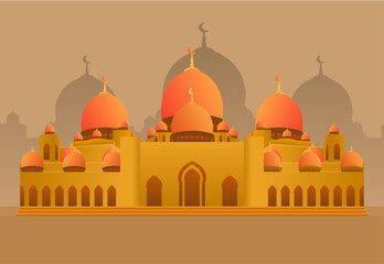 mosque vector illustration design for background and banner