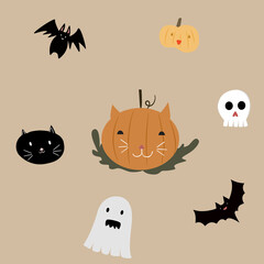The halloween pattern for wallpaper