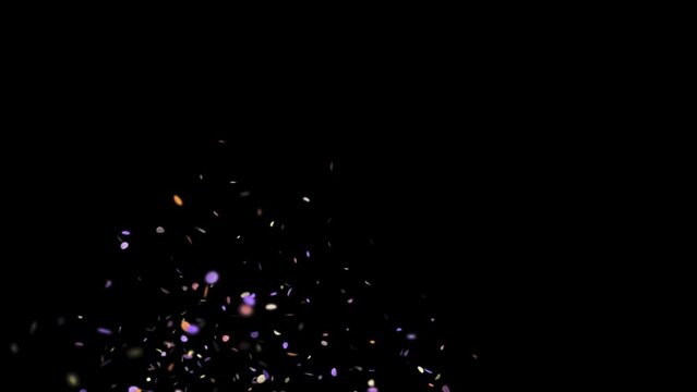 Falling Colorful Confetti Particles with black png background. High resolution and Quality in the preview video may not be good because of very low size and Resolution. More elements in our portfolio.