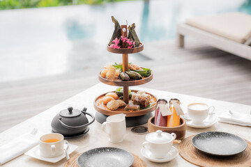 table setting for a holiday afternoon tea