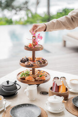 table setting for a holiday afternoon tea