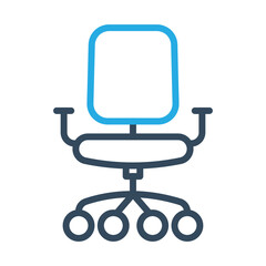 Office Chair Vector Icon which is suitable for commercial work and easily modify or edit it

