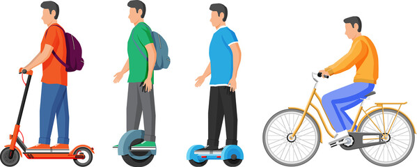 Set of urban transport for leisure. © absent84