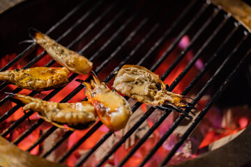 grilled chicken wings BBQ  grilled seafood 