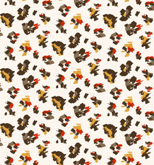 Obraz na płótnie Canvas Seamless leopard pattern, animal print.