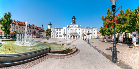Town hall in Plock, Masovian Voivodeship, Poland - obrazy, fototapety, plakaty