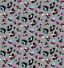 Seamless leopard pattern, animal print.