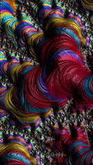 Artistic and imaginative digitally designed abstract 3D fractal background