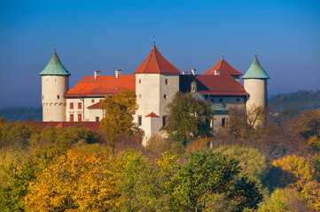 Obraz premium Nowy Wisnicz Castle - 14th century castle, Stary Wisnicz village, Lesser Poland Voivodeship.