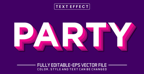 Party text editable style effect