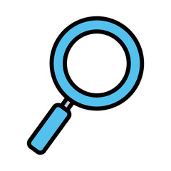 Magnifier Vector Icon which is suitable for commercial work and easily modify or edit it

