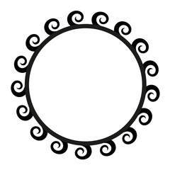 Ancient Greek frame with weves pattern, antique border from Greece