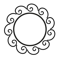 Ancient Greek frame with weves pattern, antique border from Greece
