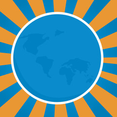 earth vector with background vintage design