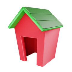 3D rendering Christmas house isolated on transparent background 