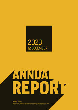 Annual Minimalistic Report Yellow Cover Template