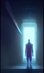 Obraz premium People against the background of the unknown