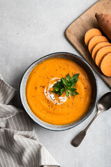 Sweet potato cream soup