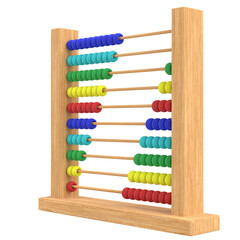 3d rendering illustration of a toy abacus