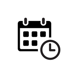 Calendar, date icon vector in clipart style