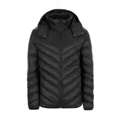 Men's black worm winter hoodie jacket