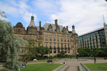 Sheffield Town hall and peace garden