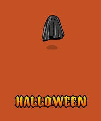 Halloween concept. Halloween illustration. Copy space for text