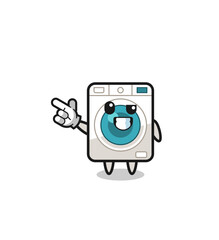 washing machine mascot pointing top left